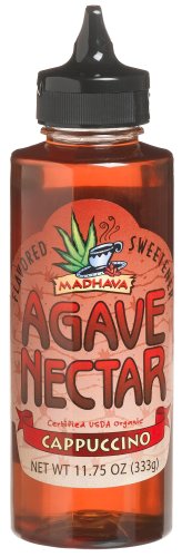 Madhava Pure Organic Agave Nectar, Cappuccino Flavor, 11.75-Ounce Bottle (Pack of 6) by Agave Nectars