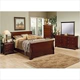 Kearny Bedroom Set in Deep Mahogany Stain Size: King