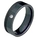 Amira - Keen Black Titanium Wedding Band for Him and/or Her
