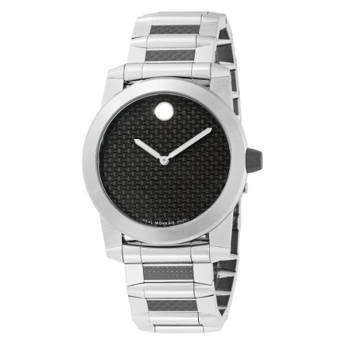 Movado Men's 0606343 Vizio Black Rubber Strap Anthracite Round Dial Watch