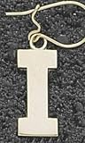Iowa Hawkeyes Block I 5/8 inch Dangle 14K Gold Earrings
