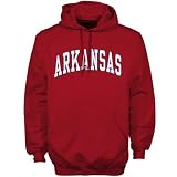 NCAA Arkansas Razorbacks Cardinal Bold Arch Pullover Hoodie Sweatshirt