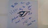 2010 Toronto Blue Jays Team Signed Base *Baseball bag: autographed by Shaun Marcum, Jose Bautista, Brandon Morrow, Ricky Romero AND MORE