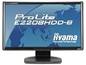 Iiyama ProLite E2208HDD 55,9cm (22 Zoll) Widescreen LCD Monitor DVI-D (Kontrast dyn. 1000:1, 5ms Reaktionszeit) schwarz