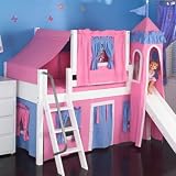 Wow 8 Twin Low Loft Slide Bed with Angled Ladder