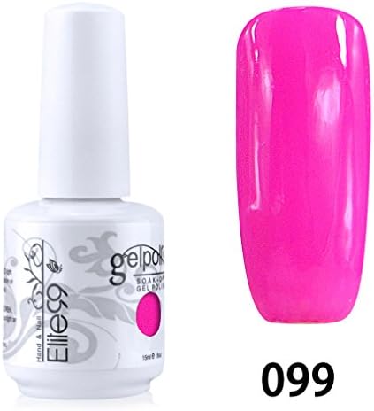 Qimisi Elite99 Gelpolish Soak-Off Gel Polish Nail Art New Shiny Colours Manicure Lacquer 15ml Hot Pink