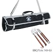 Connecticut Huskies - UConn 3 Piece BBQ/Tailgate Tool Set w/Tote - Black w/Digital Print