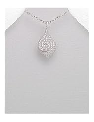 CZ Pendant Necklace In 92.5 Sterling Silver
