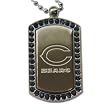 Chicago Bears Dog Fan Tag Necklace Team Colored Swarovski Crystals