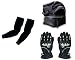 Auto Pearl Premium Quality Bike Accessories Combo Of Arm Sleeve for Protection against Sun, Dust and Pollution Black 2 Pcs. & Pro Biker Magnetic Fuel Tank Bag Motorcycle Helmet Bag with Practical Pockets Water-resistant Shoulder Bag for Driving Riding Traveling Equipment. & Vemar 1 Pair of Full Hand Grip Gloves for Bike Motorcycle Scooter Riding - (Black) RS.4584.00