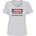 WARNING LETTER CARRIER WITH AN ATTITUDE *Bella Ladies/ JUNIORS Short Sleeve Scoop Neck FITTED TEE (T-Shirt) Various Colors