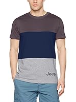Jeep Camiseta Manga Corta O100667 (Barro / Azul / Gris Jaspeado)