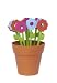 DCI Garden Party Reusable Flower Party Picks, Set of 12