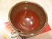 Exquisite Japanese Tea Cup Shape Porcelain Ocarina Elegant Brick Red and Nebulous Grey Brown on top layer. Hand Crafted Enameled Lacquer Alto C Artistic Works Treasured Item
