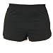 Solid BLACK retro jersey white side stripe sport shorts available in 5 adult sizes XS to XL elastic waist