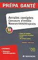 Annales corrigées Concours d'entrée Masseurs-kinésithérapeutes