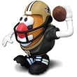 New Orleans Saints NFL Sports-Spuds Mr. Potato Head Toy New Orleans Saints NFL Sports-Spuds Mr. Potato Head Toy