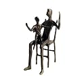 Father with Child Sculpture- Bronze