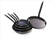 Paderno World Cuisine A4171614 Black Steel Frying Pan