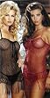 Plus Size Soft Metallic Crochet Net Chemise Lingerie