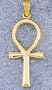 18k Gold Ankh Pendant, 2-sided