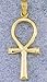 18k Gold Ankh Pendant, 2-sided