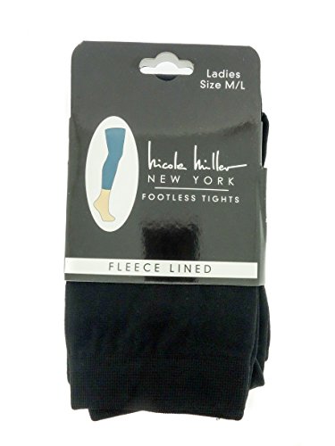 Nicole Miller Fleece Lined Plush Footless Tights Extra Warm - Assorted Colors