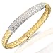 18 Kt Beautiful Handwoven Diamond Pave Bangle Bracelet
