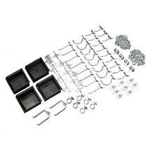 Triton Products 76964 DuraHook 64-Piece Zinc Plated Steel Hook and Bin Assortment for DuraBoard, 60 Assort Hooks and 4 Bins
