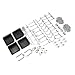 Triton Products 76964 DuraHook 64-Piece Zinc Plated Steel Hook and Bin Assortment for DuraBoard, 60 Assort Hooks and 4 Bins