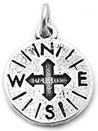 Sandra Creative Design Sterling Silver Compass Charm