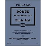 1946 1947 1948 DODGE Parts Book List Guide Catalog by Dodge
