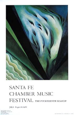 Blue Green Music Styles Art Poster Print by Georgia O'keeffe, 24x37
