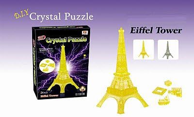 Eiffel Tower 3D Crystal Jigsaw Puzzle YELLOW [non-light model]