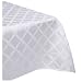 Lenox Laurel Leaf 70-by-104-Inch Oblong / Rectangle Tablecloth, White