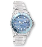 Avalon Chiasso Series Clear Plastic Sport Watch w/ Genuine Mother of Pearl Dial # 7408-7
