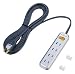 ELECOM 集中スイッチ付防火タップ 2P4口 5.0m シルバー T-F3450SV