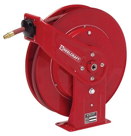 Reelcraft 7850 OLP 1/2-Inch by 50-Feet Spring Driven Hose Reel for Air/Water