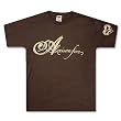 ALEXISONFIRE - Script Logo - Brown T-shirt