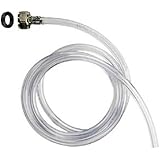 Draft Warehouse Clear 5-Feet of 3/16-Inch Id Beer Line with Hexnut Assembly On One End