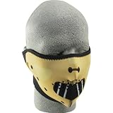 41PFO rzDUL. SL160  Zan Headgear Hannibal Mens Neoprene Half Face Mask Sports Racing Motorcycle Helmet Accessories   One Size Fits All