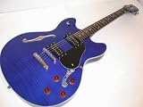 Oscar Schmidt by Washburn OE30 Delta King Semi Hollow Electric Guitar, Trans Blue