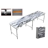 8ft Portable Beer Pong Table Tribal Grey - Bottle Cap Opener Ping Pong Balls