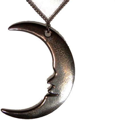 Pewter Big Moon Pendant