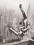 Acrobats On The Empire State Building Poster Print