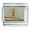 Low price Golden Gate Bridge Sea Blue Themed Travel Flags Charms Italian Bracelet