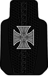 PlastiColor 001304R01 Iron Cross Universal-Fit Molded Front Floor Mat - Set of 2