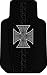 PlastiColor 001304R01 Iron Cross Universal-Fit Molded Front Floor Mat - Set of 2