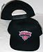 New York Knicks Black Adjustable Plastic Snap Strap Back Hat / Cap