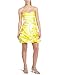 As You Wish Junior's Print Pick-Up Dress,Yellow/Ivory,5